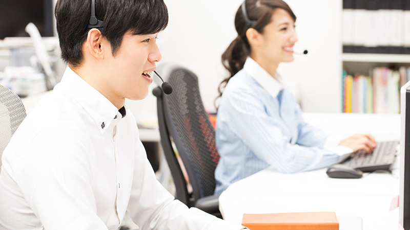 24時間365日、自社相談員が常駐