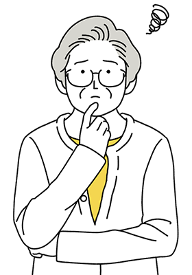悩む人
